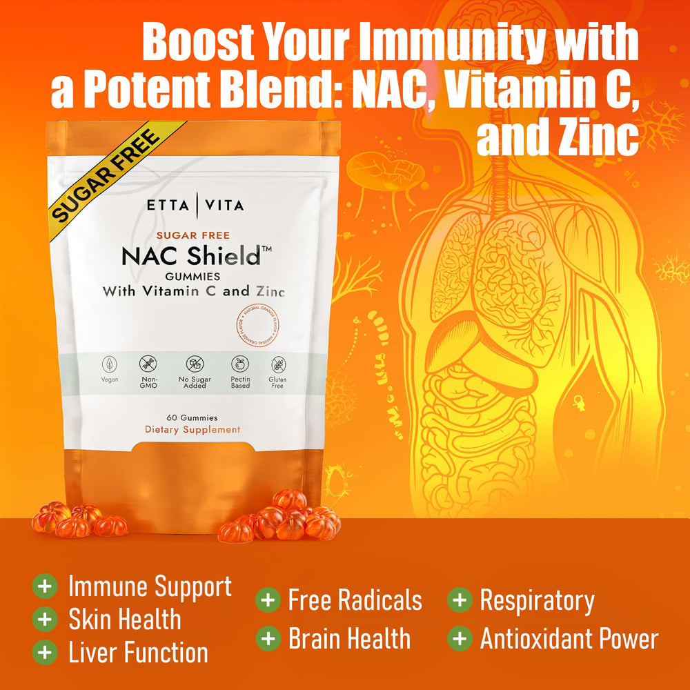 Travel-friendly resealable pouch of NAC gummies