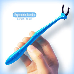 Long-handle T.Smile dental flosser designed for easy reach