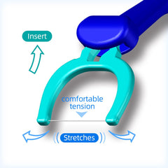 ComforTension extra-strength floss sliding between teeth