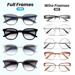 Ultra-thin 2mm nose pads on plastic frame