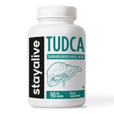 STAY ALIVE TUDCA 500mg bottle and capsules