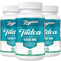 Zingicin TUDCA 1200mg bottle with capsules