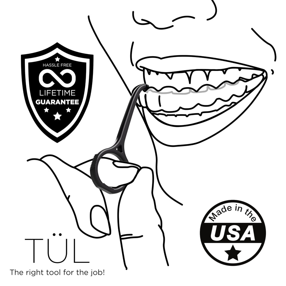 TÜL Invisalign remover tool USA made - Black 4 Pack - side view