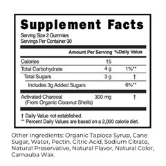 Digestive health support and detox concept with gummies