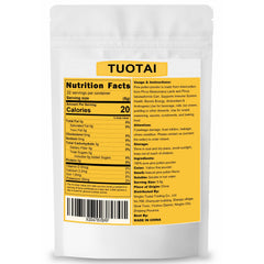 Vegan, GMO-free pine pollen powder label