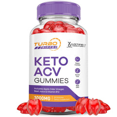 Front view of Justified Laboratories Turbo Ripped Keto ACV Gummies bottle