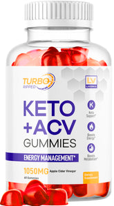 Turbo Ripped Keto ACV Gummies bottle and gummies close-up