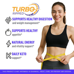Front view of Turbo Ripped Keto ACV Gummies packaging