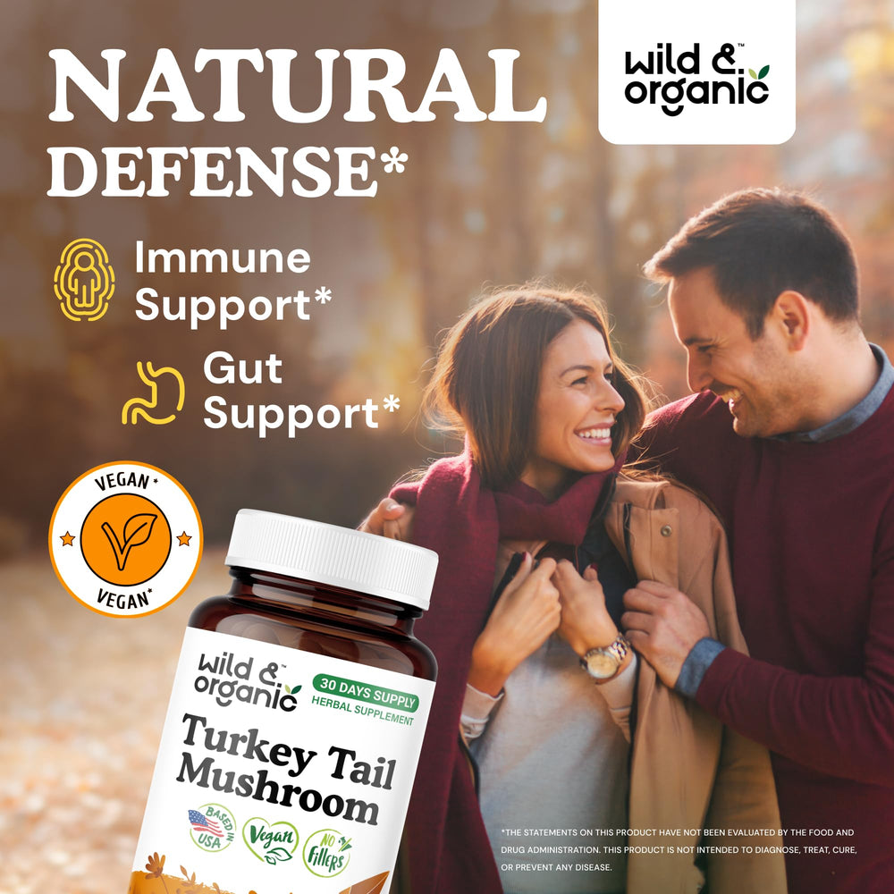 Close-up of turkey tail mushroom extract capsule (1000 mg)
