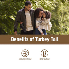 Bottle of turkey tail mushroom powder with 100 servings