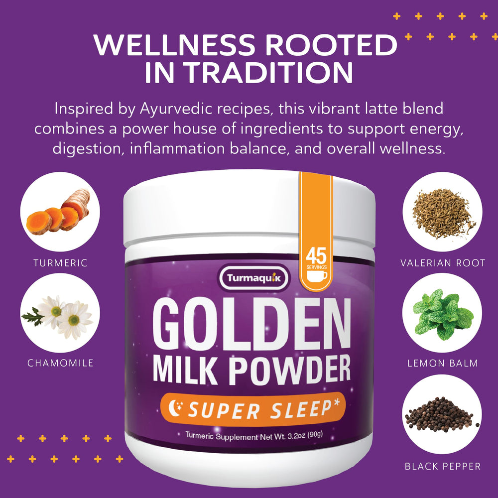 Blend of melatonin, valerian, chamomile, and lemon balm for sleep
