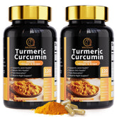 Front view of Turmeric Curcumin 11-in-1 supplement bottle