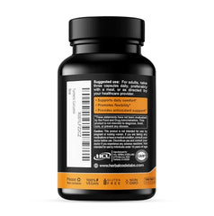 Close-up of Turmeric Curcumin 1500mg capsules