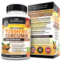 Non-GMO turmeric capsules label