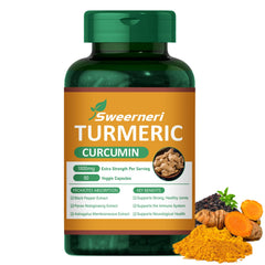 Turmeric Curcumin 1800mg with 95% curcuminoids and black pepper bottle