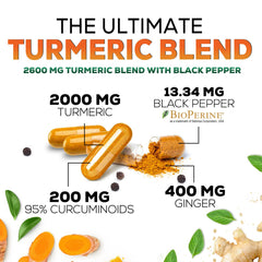 Joint health support from turmeric curcumin 2600mg