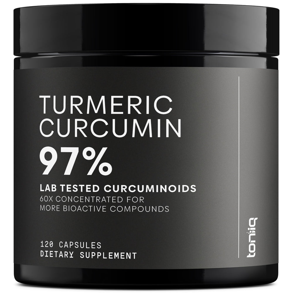 Bottle of Turmeric Curcumin 60:1 extract with 1200mg per serving