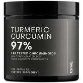 Bottle of Turmeric Curcumin 60:1 extract with 1200mg per serving