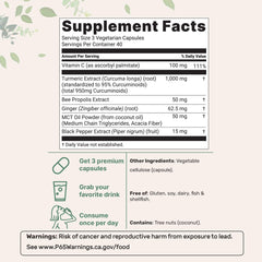 Turmeric curcumin 95% curcuminoids 1000mg close-up