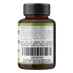 Close-up of turmeric curcumin 95% standardized extract