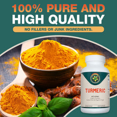 Graphic showing enhanced curcumin absorption with black pepper