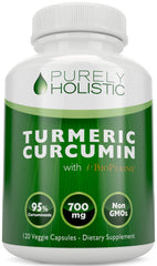 Bottle of Turmeric Curcumin with BioPerine 120 vegan capsules