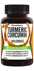 Turmeric Curcumin with BioPerine capsules showing 1965mg, 90 vegan capsules