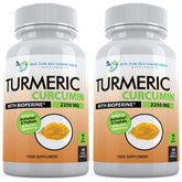 Hero image of Turmeric Curcumin with Bioperine bottles (Pack of 2)