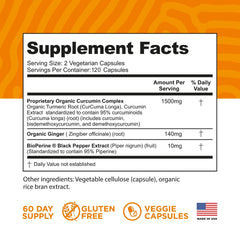 Product pack shot of Turmeric Curcumin with BioPerine and Ginger – USA made