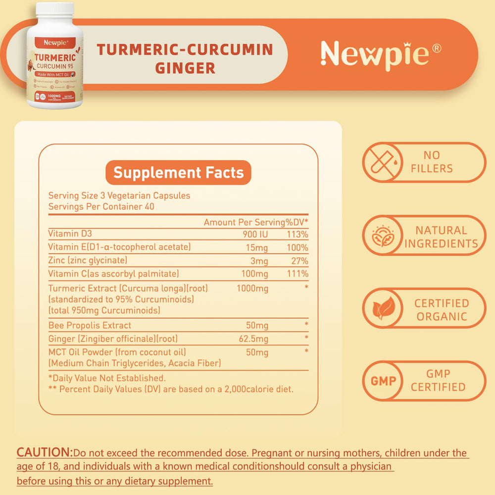 Close-up of turmeric curcumin capsules