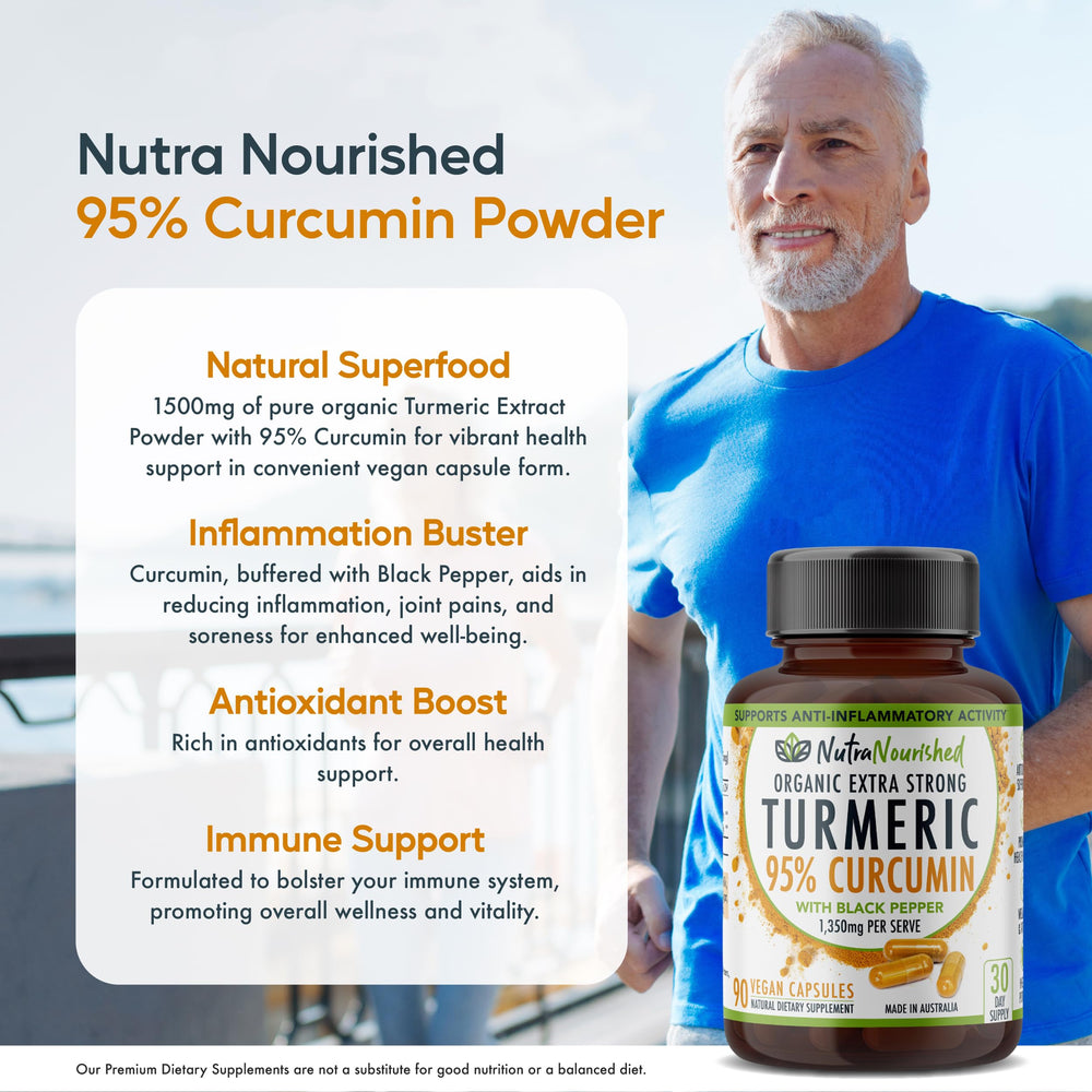 Graphic of turmeric and black pepper with capsules