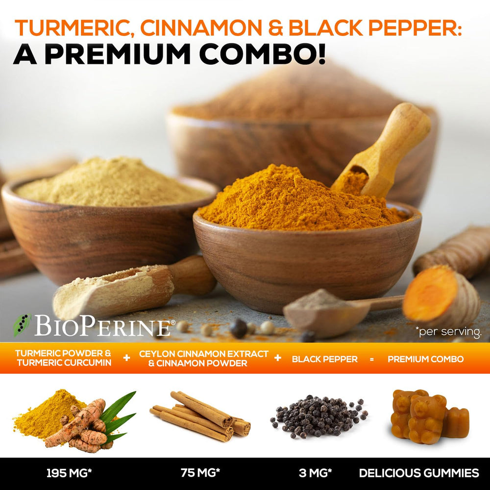 Cinnamon-flavored turmeric curcumin gummies