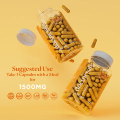 USA-made turmeric curcumin packaging with third-party testing