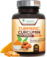 Turmeric Curcumin 1950mg bottle with 240 capsules