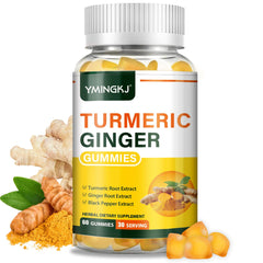 Bottle of Turmeric Ginger Gummies with Black Pepper – 60 count