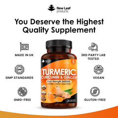 Label highlighting 95% curcumin content