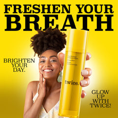 Twice Twice Immunity Rinse with mint leaves and packaging