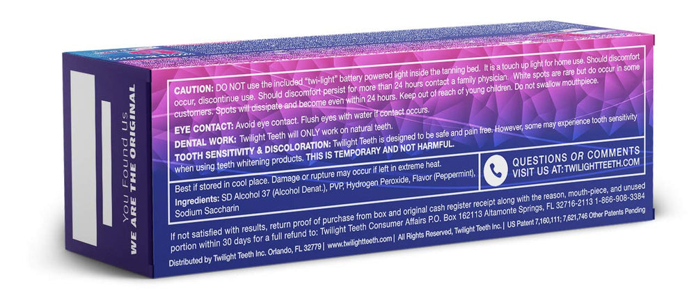 No-rinse whitening gel formula packaging