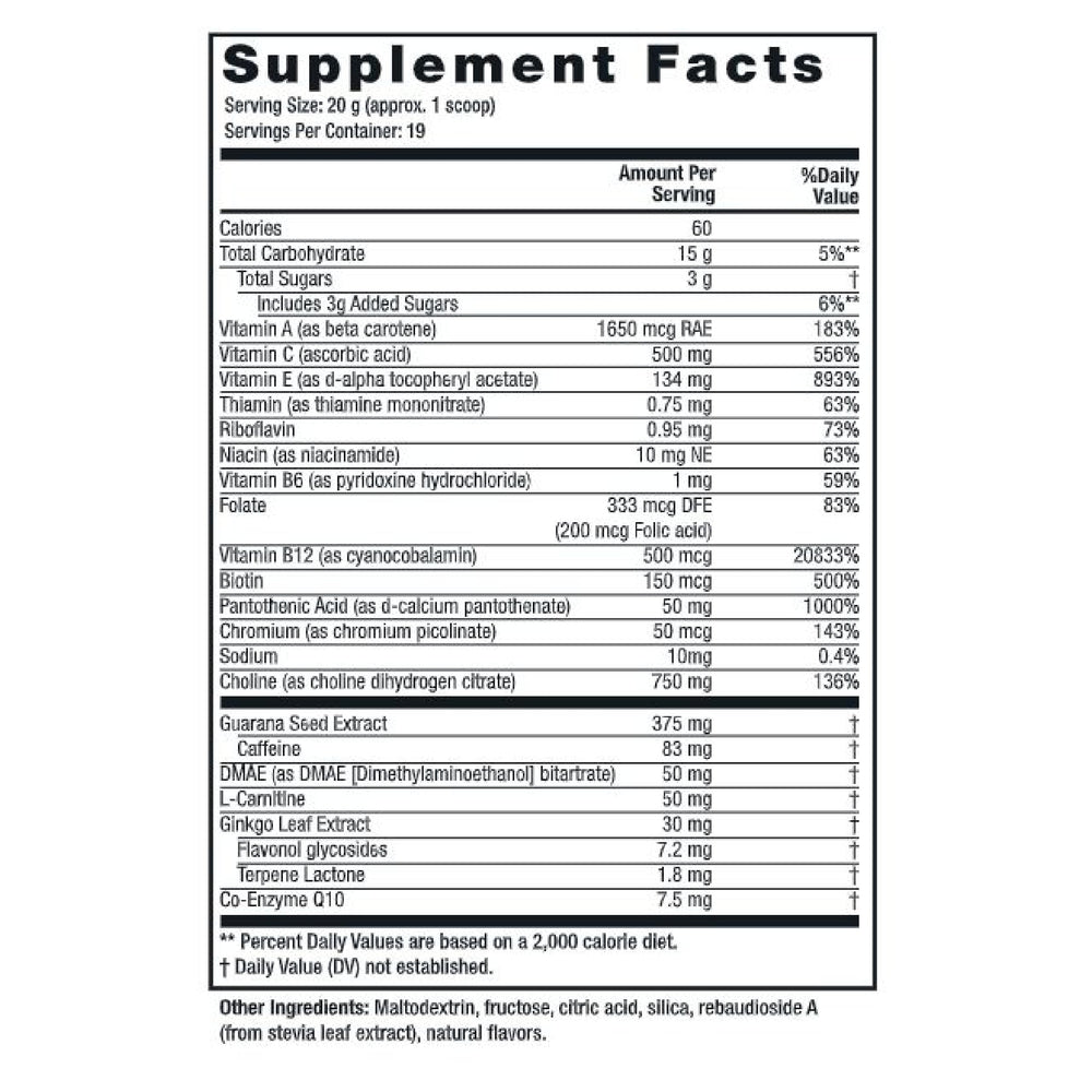 Twinlab Choline Cocktail powder scoop shows easy daily mixing for energy.