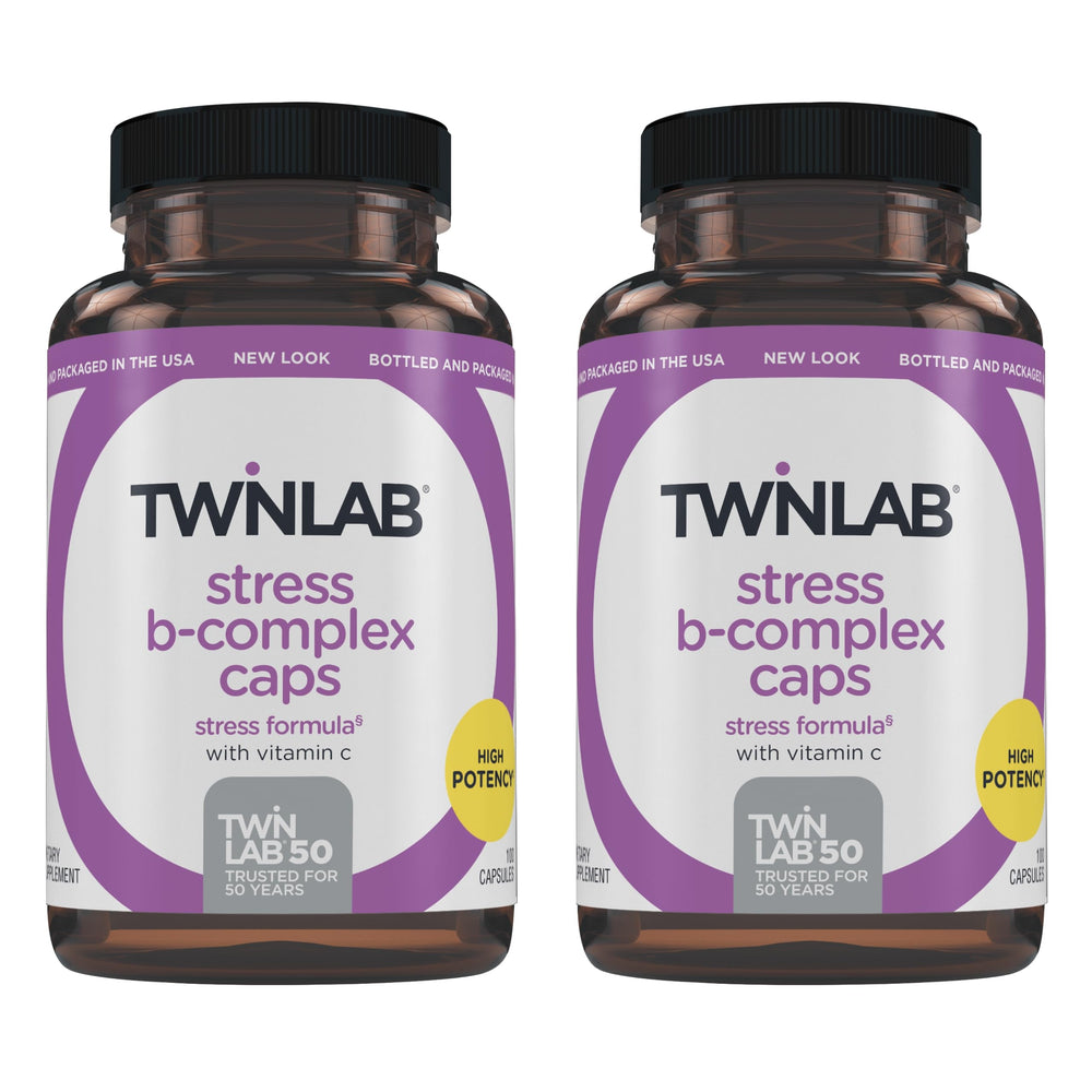 Twinlab Stress B-Complex Caps bottle label