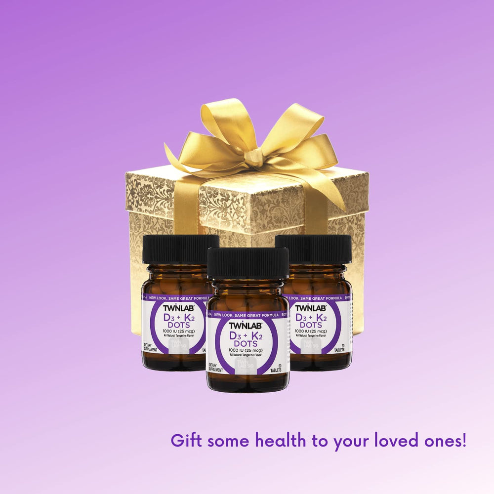 Nutrition facts for Twinlab D3 1000 IU + K2 Dots