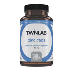 Twinlab Zinc Caps bottle label close-up