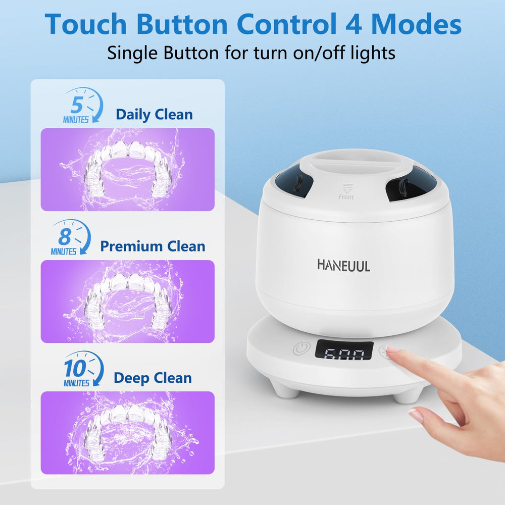 Control panel with two buttons for operation