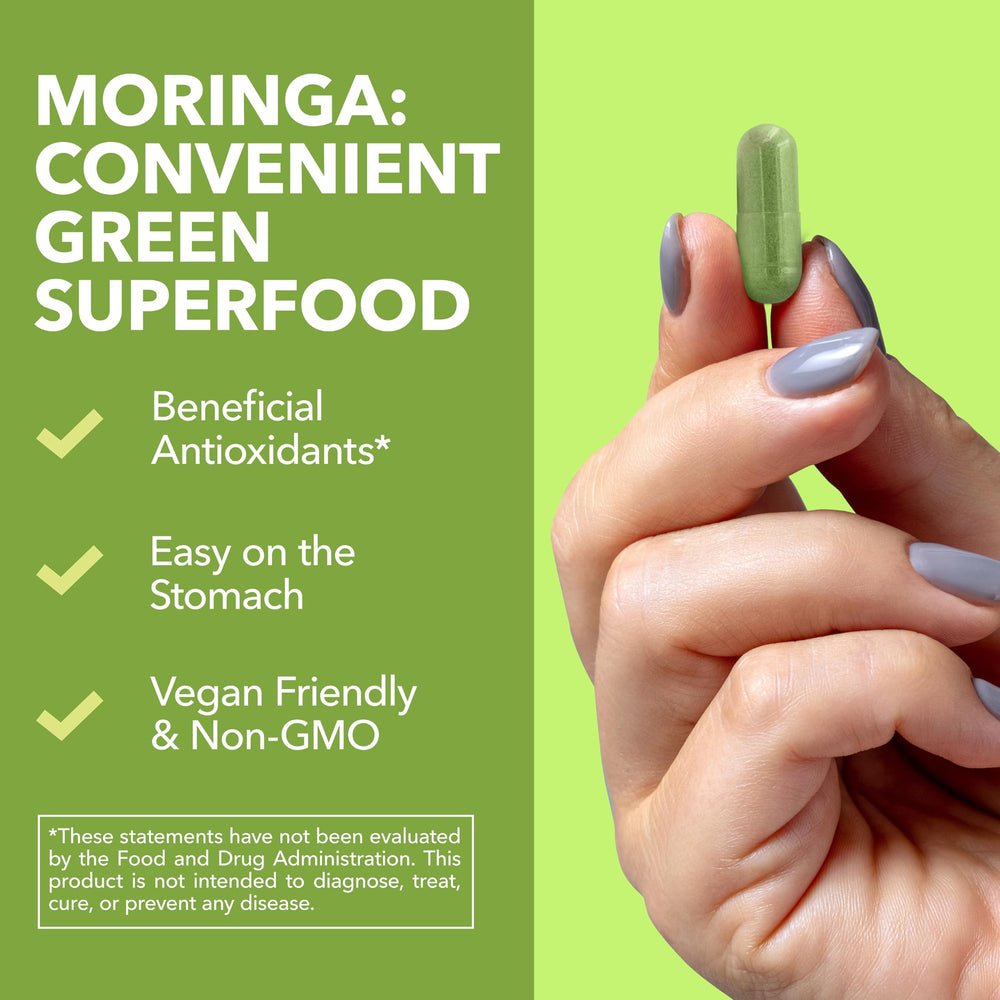 Label indicating two capsules per serving