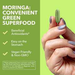 Label indicating two capsules per serving
