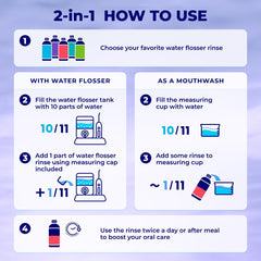 2-in-1 water flosser additive and ordinary mouthwash