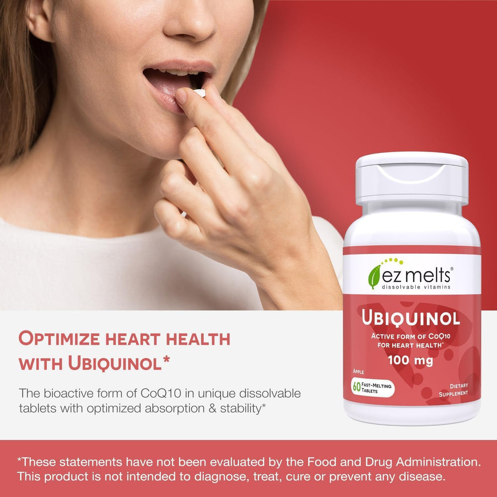 Two-month supply packaging for EZ Melts ubiquinol