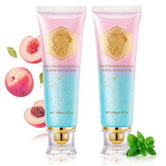 Two-pack Niacinamide whitening toothpaste for sensitive teeth, 3.5oz each
