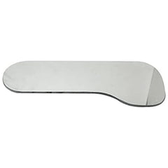 Two-sided dental occlusal mirror with stainless steel handle