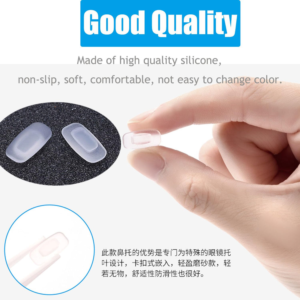 Anti-slip silicone nose pads ensuring glasses stay in place